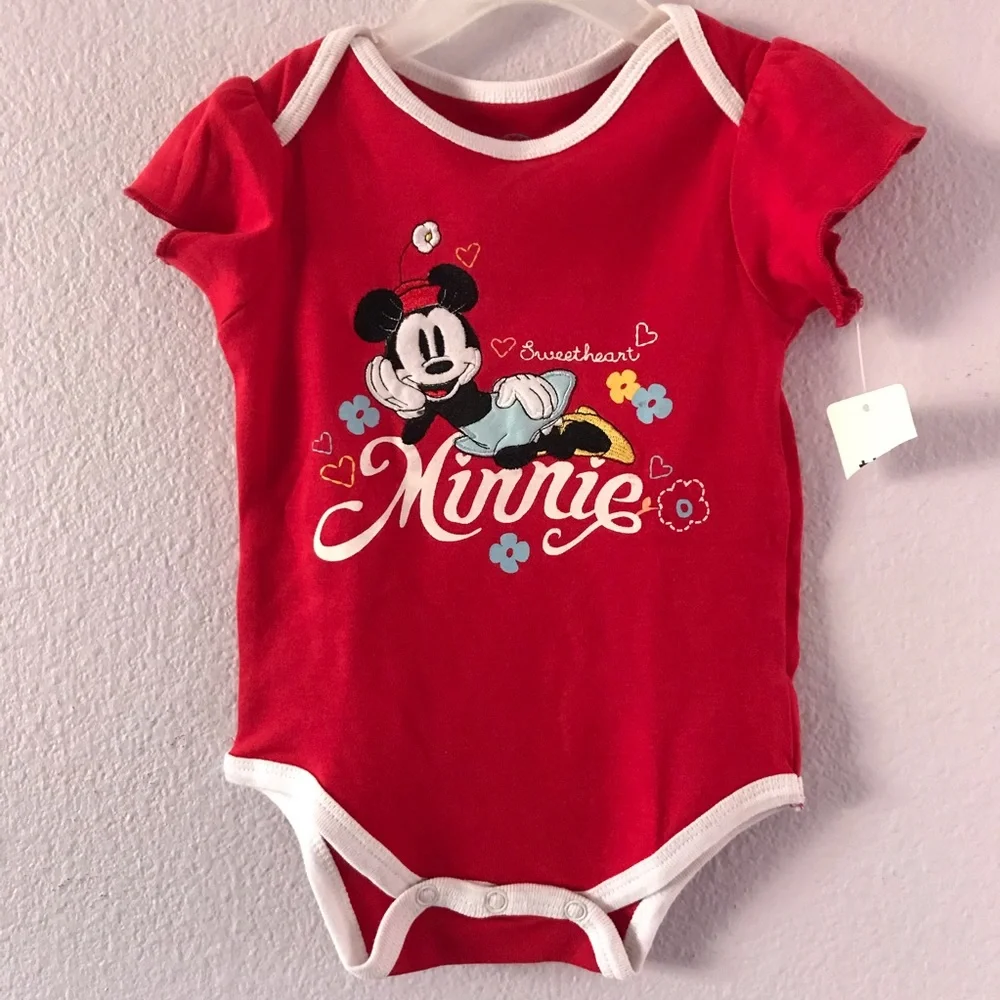 New vintage red Disney cotton bodysuit